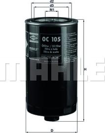 KNECHT OC 105 - Масляный фильтр autosila-amz.com