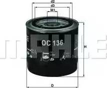 KNECHT OC136 - Масляный фильтр autosila-amz.com