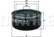 KNECHT OC 3 - Масляный фильтр autosila-amz.com