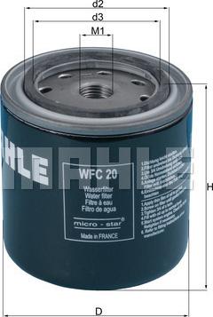 KNECHT WFC 20 - Фильтр охлаждающей жидкости autosila-amz.com