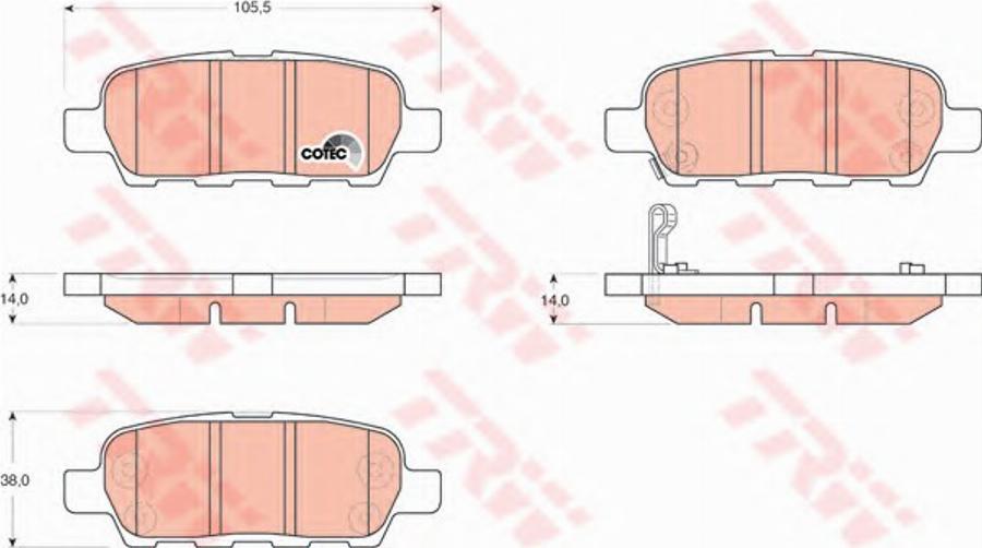 Konstein 5610055 - Тормозные колодки, дисковые, комплект autosila-amz.com