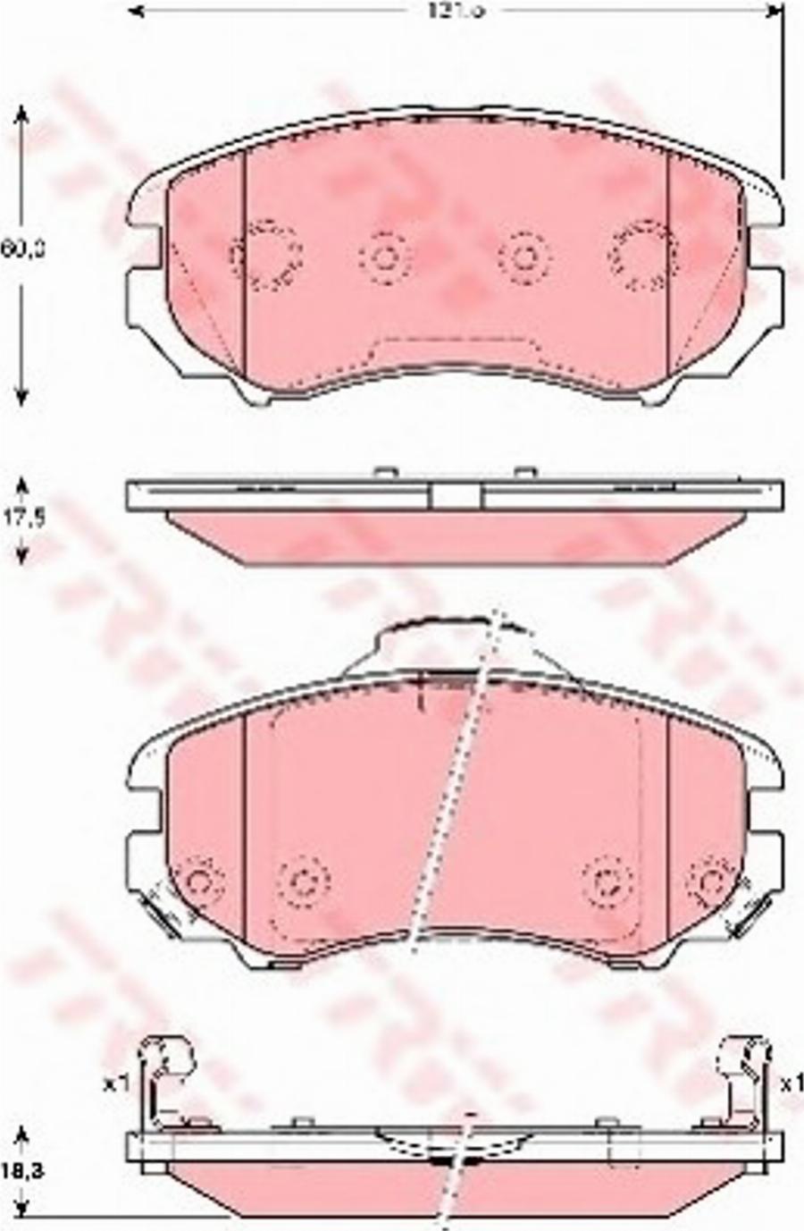 Konstein 5610343 - Тормозные колодки, дисковые, комплект autosila-amz.com