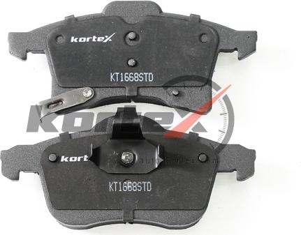 Kortex KT1668STD - Тормозные колодки, дисковые, комплект autosila-amz.com