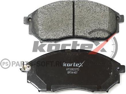 Kortex KT3392STD - Тормозные колодки, дисковые, комплект autosila-amz.com