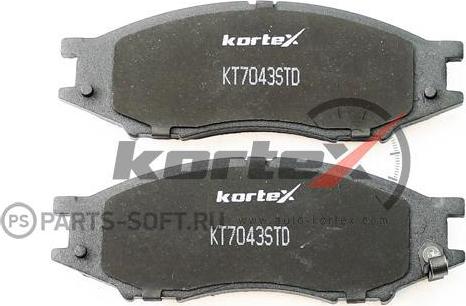 Kortex KT7043STD - Тормозные колодки, дисковые, комплект autosila-amz.com