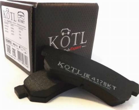 Kötl 4178KT - Тормозные колодки, дисковые, комплект autosila-amz.com