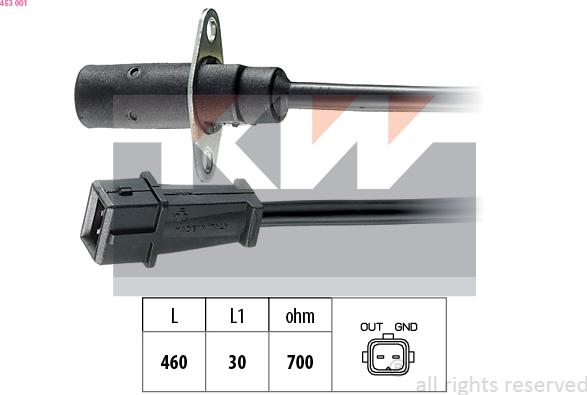 KW 453 001 - Датчик импульсов, коленвал autosila-amz.com