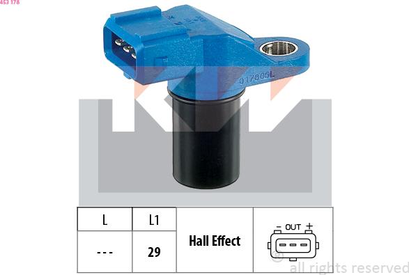 KW 453 178 - Датчик, положение распределительного вала autosila-amz.com
