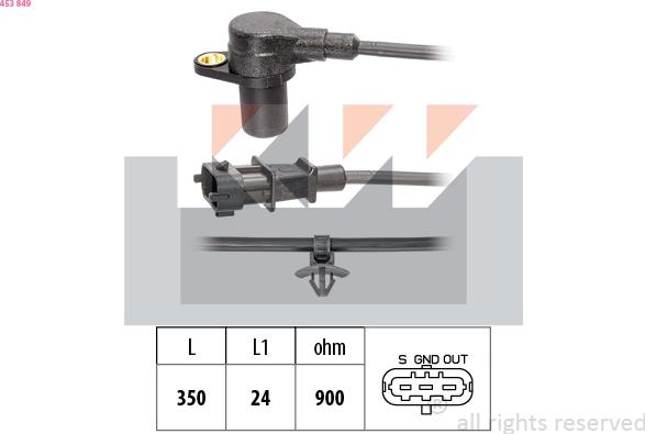 KW 453 849 - Датчик импульсов, коленвал autosila-amz.com