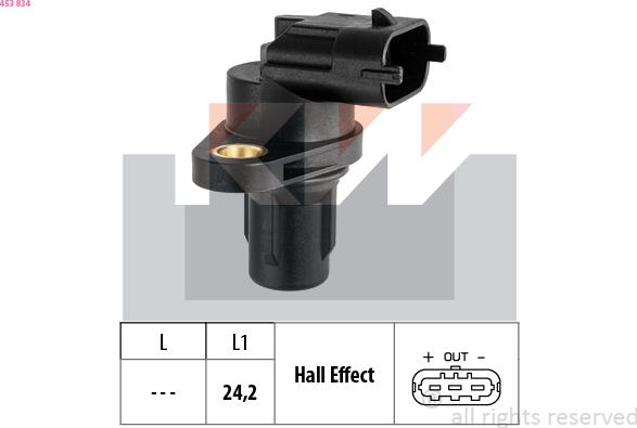 KW 453 834 - Датчик, положение распределительного вала autosila-amz.com