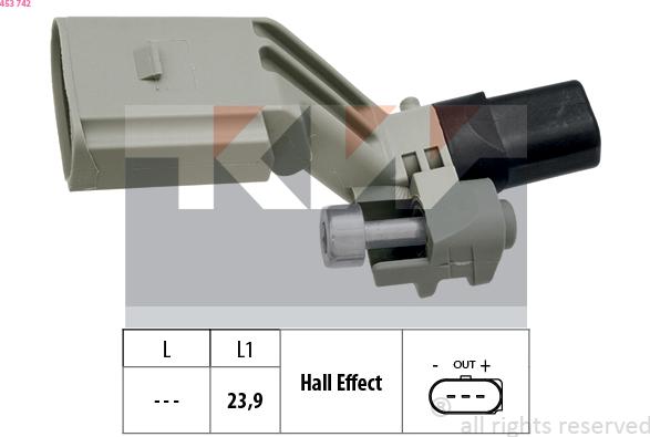 KW 453 742 - Датчик импульсов, коленвал autosila-amz.com