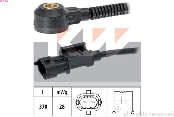 KW 457 252 - Датчик детонации autosila-amz.com