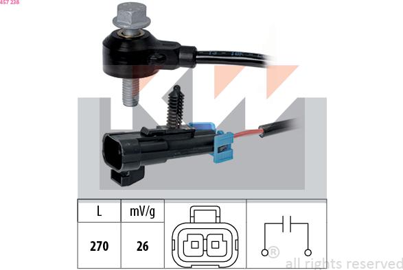 KW 457 238 - Датчик детонации autosila-amz.com