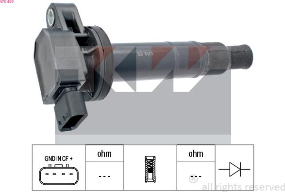 KW 470 459 - Катушка зажигания autosila-amz.com