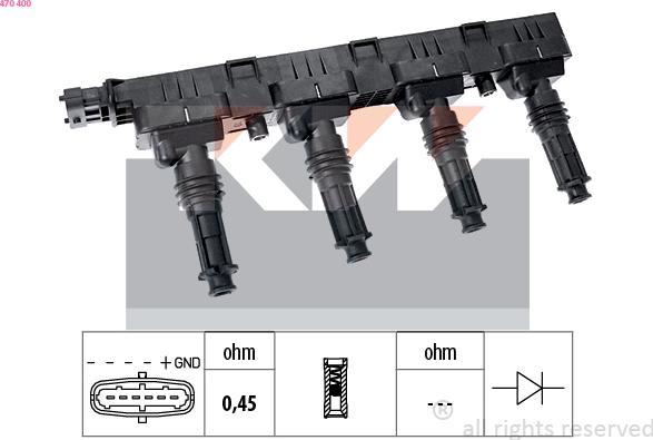 KW 470 400 - Катушка зажигания autosila-amz.com