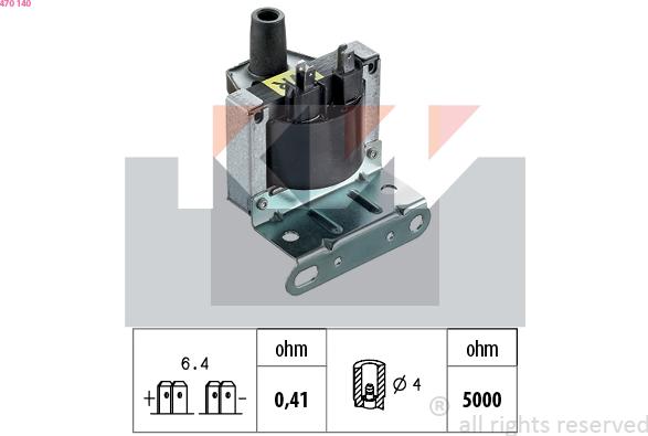 KW 470 140 - Катушка зажигания autosila-amz.com