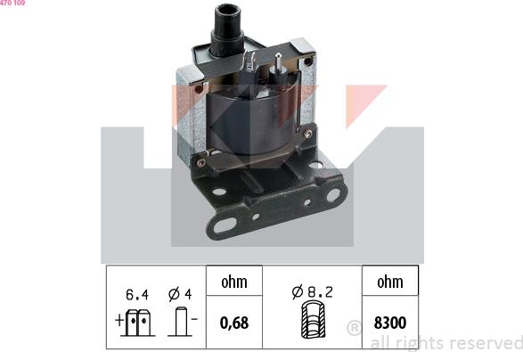 KW 470 109 - Катушка зажигания autosila-amz.com