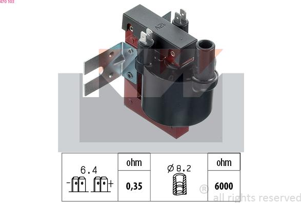 KW 470 103 - Катушка зажигания autosila-amz.com