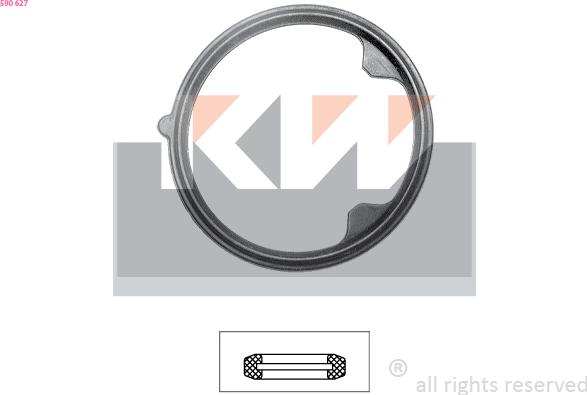 KW 590 627 - Прокладка, термостат autosila-amz.com