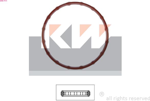 KW 590 711 - Прокладка, термостат autosila-amz.com