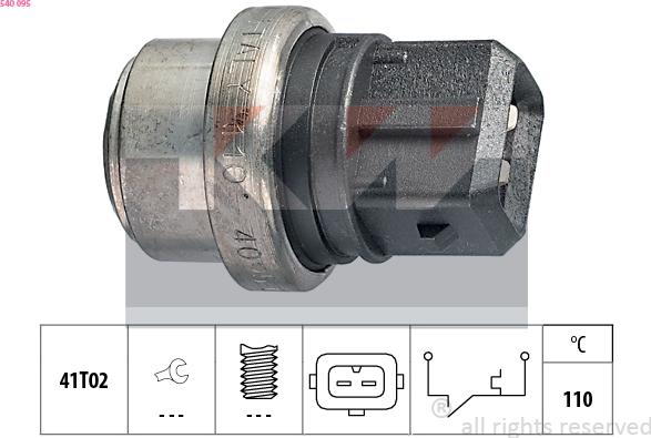 KW 540 095 - Датчик, температура охлаждающей жидкости autosila-amz.com