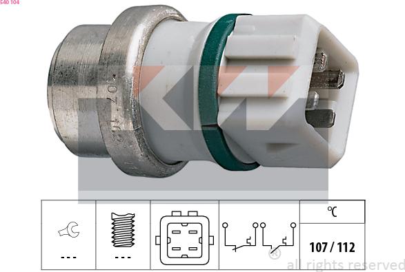KW 540 104 - Датчик, температура охлаждающей жидкости autosila-amz.com