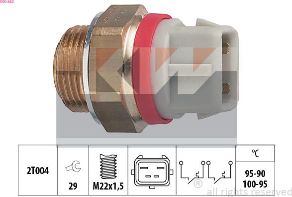 KW 550 682 - Термовыключатель, вентилятор радиатора / кондиционера autosila-amz.com