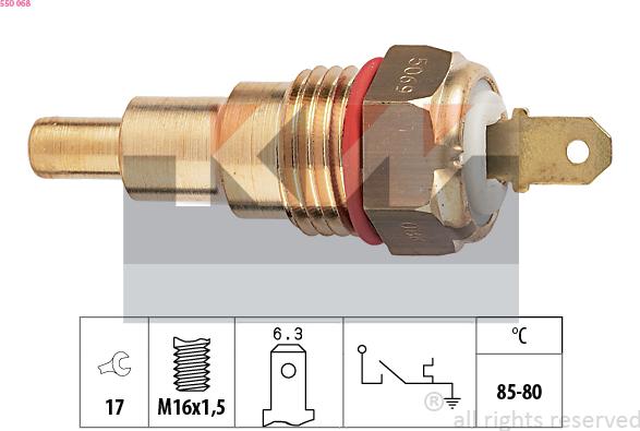 KW 550 068 - Термовыключатель, вентилятор радиатора / кондиционера autosila-amz.com