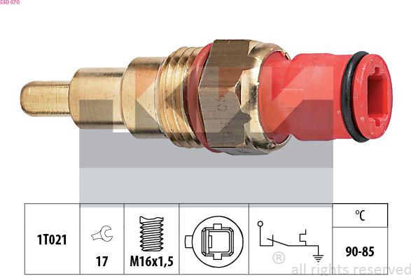 KW 550 070 - Термовыключатель, вентилятор радиатора / кондиционера autosila-amz.com