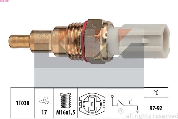KW 550 189 - Термовыключатель, вентилятор радиатора / кондиционера autosila-amz.com