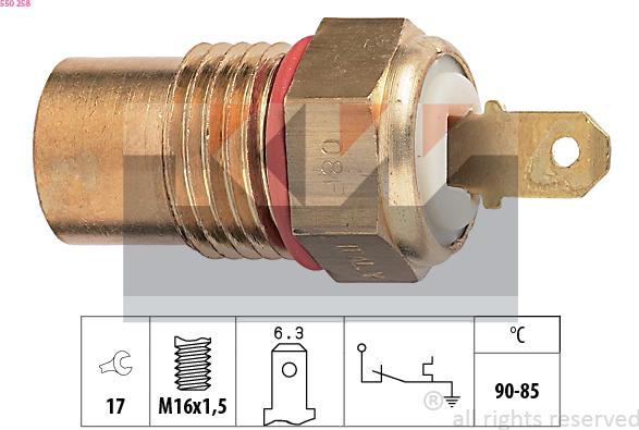 KW 550 258 - Термовыключатель, вентилятор радиатора / кондиционера autosila-amz.com