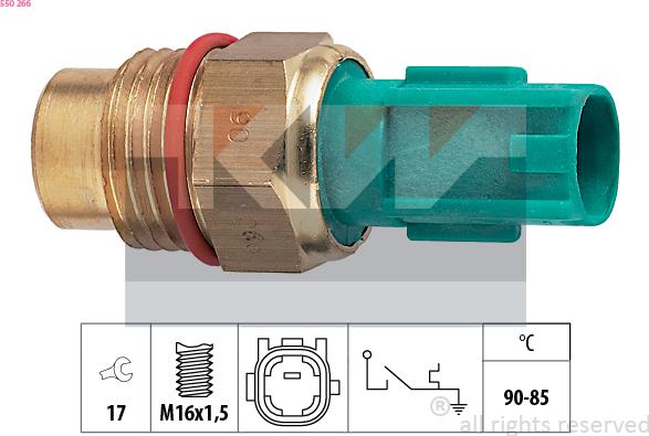 KW 550 266 - Термовыключатель, вентилятор радиатора / кондиционера autosila-amz.com