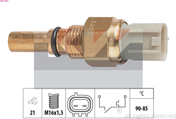 KW 550 267 - Термовыключатель, вентилятор радиатора / кондиционера autosila-amz.com