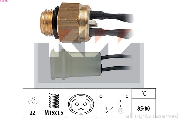 KW 550 217 - Термовыключатель, вентилятор радиатора / кондиционера autosila-amz.com