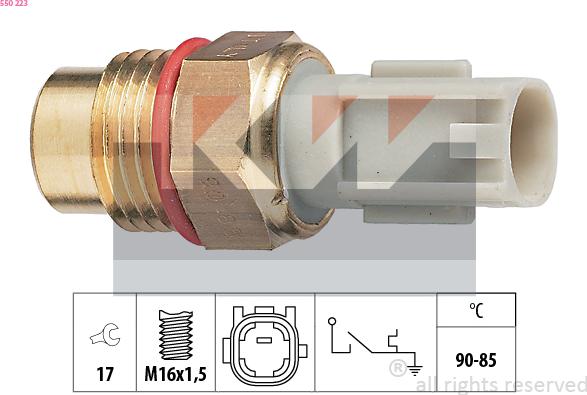 KW 550 223 - Термовыключатель, вентилятор радиатора / кондиционера autosila-amz.com