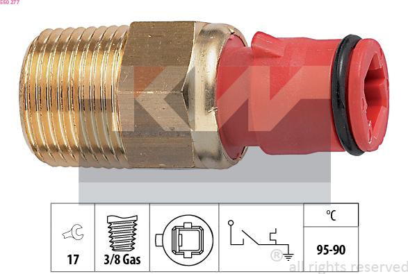 KW 550 277 - Термовыключатель, вентилятор радиатора / кондиционера autosila-amz.com