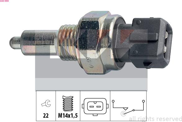 KW 560 099 - Датчик, переключатель, фара заднего хода autosila-amz.com