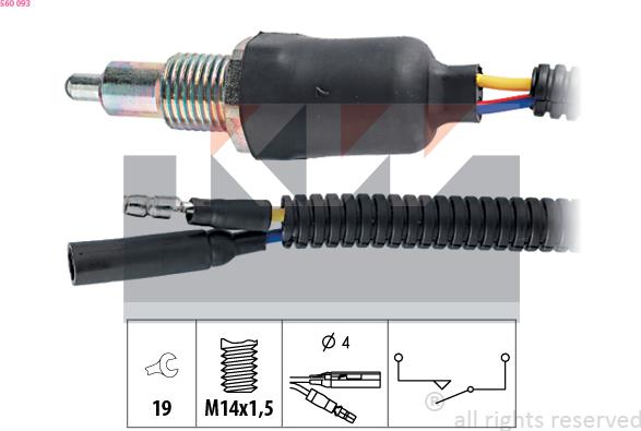 KW 560 093 - Датчик, переключатель, фара заднего хода autosila-amz.com