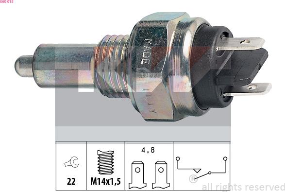 KW 560 015 - Датчик, переключатель, фара заднего хода autosila-amz.com