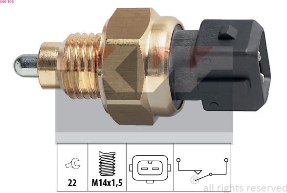 KW 560 108 - Датчик, переключатель, фара заднего хода autosila-amz.com