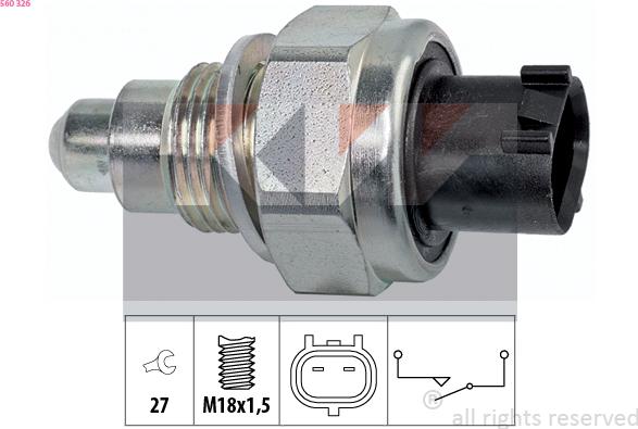 KW 560 326 - Датчик, переключатель, фара заднего хода autosila-amz.com