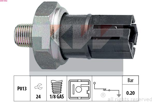 KW 500 042 - Датчик, давление масла autosila-amz.com