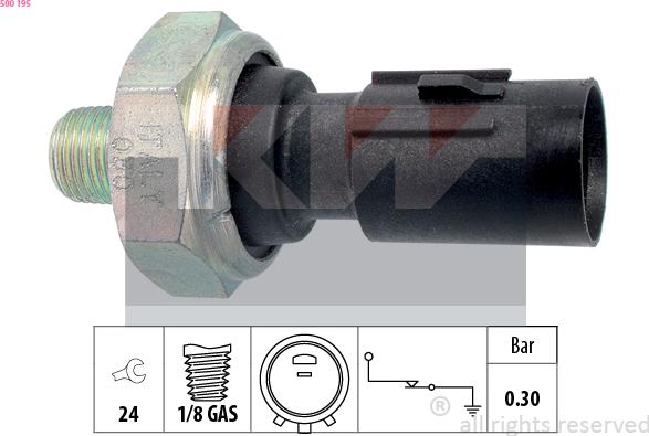 KW 500 195 - Датчик, давление масла autosila-amz.com