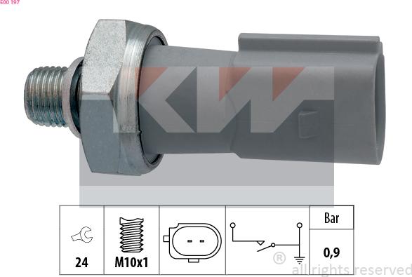 KW 500 197 - Датчик, давление масла autosila-amz.com