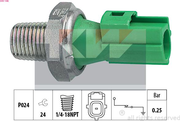 KW 500 146 - Датчик, давление масла autosila-amz.com