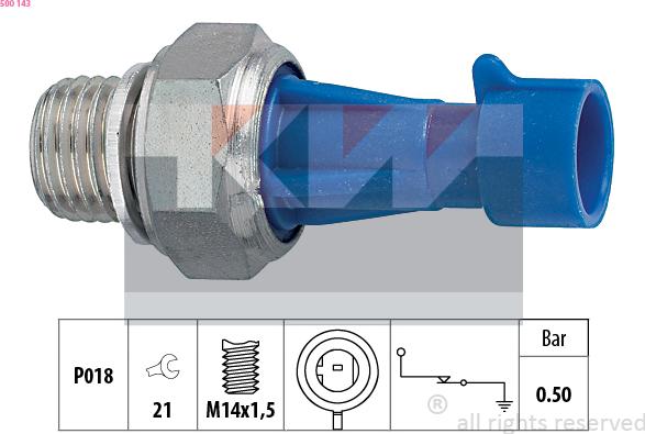 KW 500 143 - Датчик, давление масла autosila-amz.com