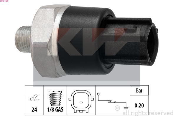 KW 500 166 - Датчик, давление масла autosila-amz.com