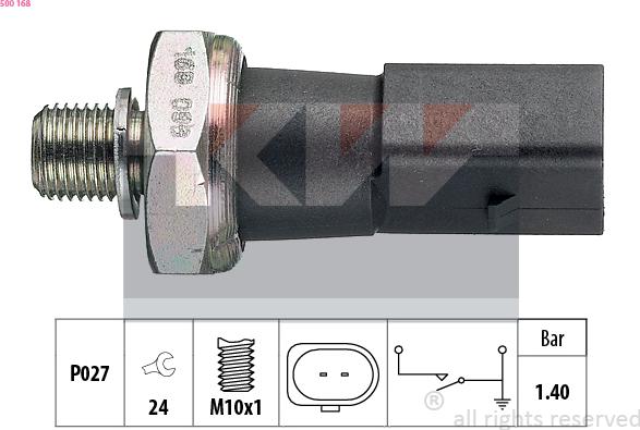 KW 500 168 - Датчик, давление масла autosila-amz.com