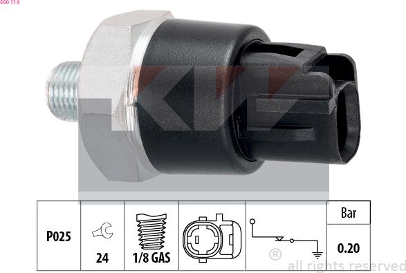 KW 500 114 - Датчик, давление масла autosila-amz.com