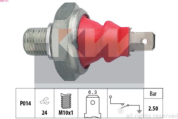 KW 500 111 - Датчик, давление масла autosila-amz.com